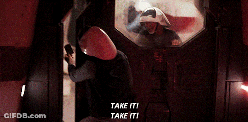 A Man Wearing A Helmet Says Take It Take It GIF