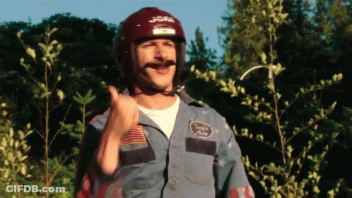A Man Wearing A Helmet That Says Jorm On It GIF