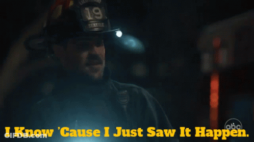 A Man Wearing A Helmet With The Number 19 On It Says I Know Cause I Just Saw It Happen GIF