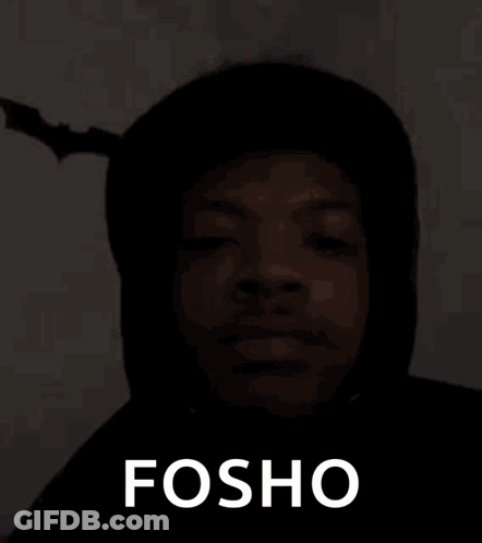 A Man Wearing A Hoodie Is Making A Funny Face And Says Fosho . GIF