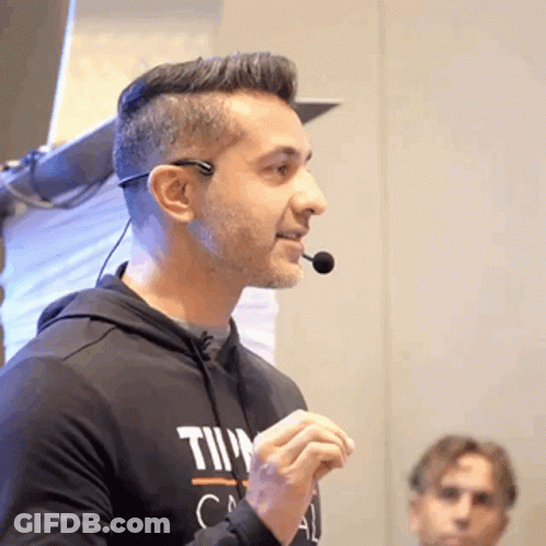 A Man Wearing A Hoodie That Says Tiny On It GIF