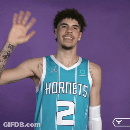 A Man Wearing A Hornets Jersey With The Number 2 On It GIF