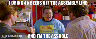 A Man Wearing A Hotdogs Shirt Is Talking To Another Man GIF