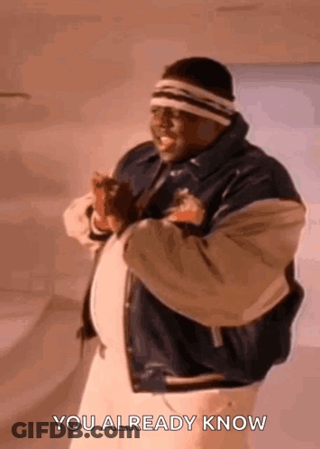Man In Jacket And Headband Dancing Says You Already Know GIF
