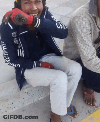 A Man Wearing A Jacket That Says ' Chotpree ' On It GIF