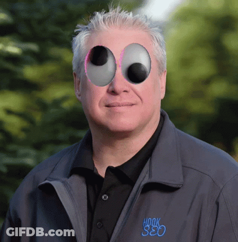 A Man Wearing A Jacket That Says Hook Seo On It GIF