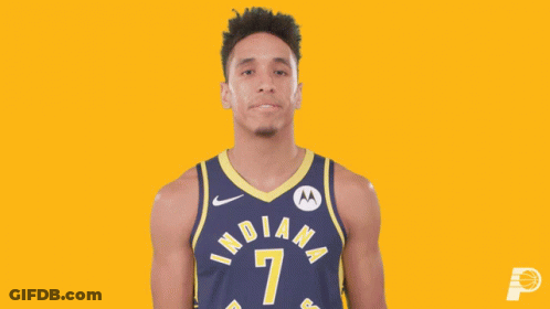 A Man Wearing A Jersey That Says Indiana On It GIF