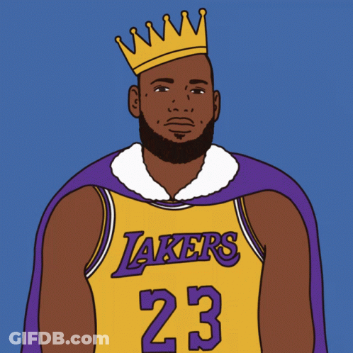A Man Wearing A Lakers Jersey With The Number 23 GIF