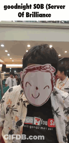 A Man Wearing A Mask And A Shirt That Says " You Sa " GIF