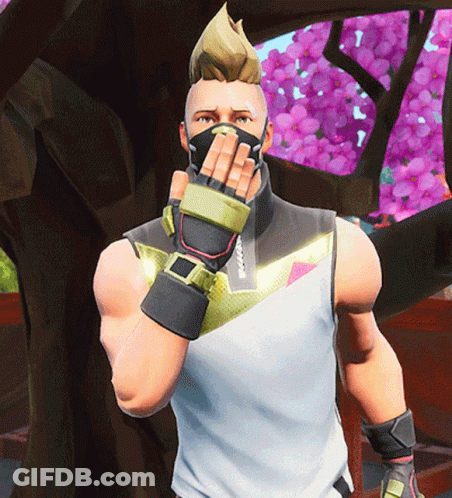 A Man Wearing A Mask And Gloves Covers His Mouth With His Hand GIF