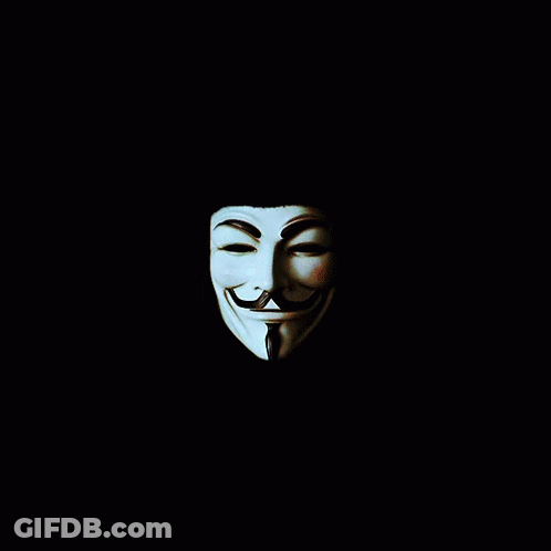A Man Wearing A Mask With A Mustache Is Smiling With His Eyes Closed GIF