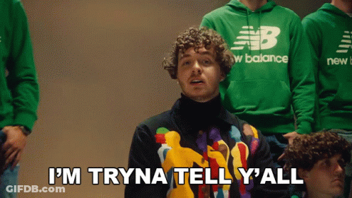 A Man Wearing A New Balance Hoodie Says I 'M Tryna Tell Y All GIF