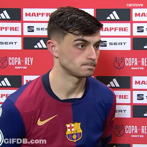 A Man Wearing A Nike Shirt With The Fcb Logo GIF