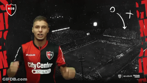 A Man Wearing A Nob Jersey Stands In Front Of A Sign That Says Igood 00000L GIF