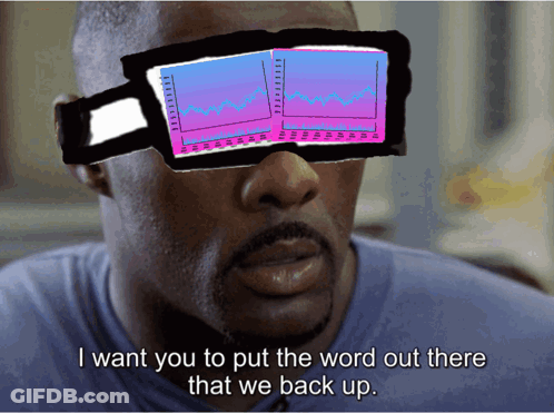 A Man Wearing A Pair Of Glasses Says " I Want You To Put The Word Out There That We Back Up .. " GIF