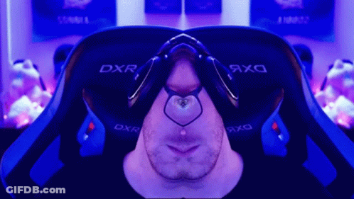 A Man Wearing A Pair Of Goggles That Say Dxr On It GIF