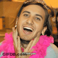 A Man Wearing A Pink Boa And A Tiara Says Ohhh You GIF