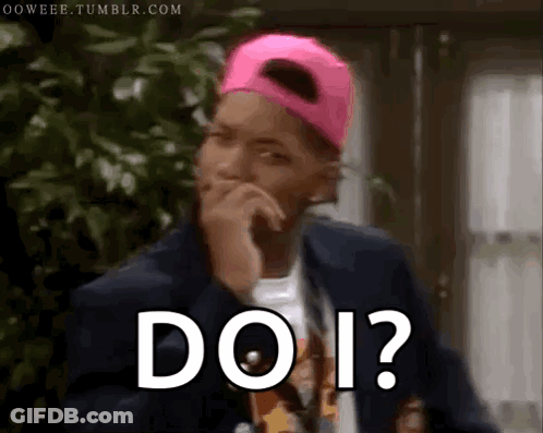 A Man Wearing A Pink Hat And A Black Jacket Says Do I GIF