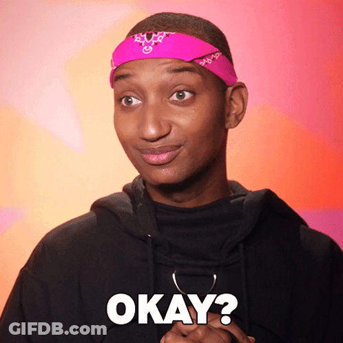 Man In Pink Headband And Black Hoodie Says Okay GIF