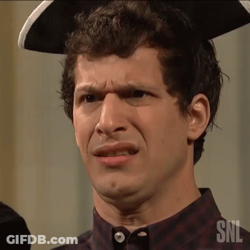 Man Wearing Pirate Hat And SNL Shirt GIF