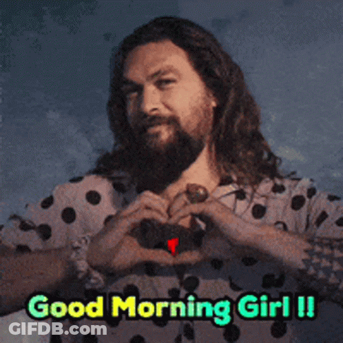 A Man Wearing A Polka Dot Shirt Says Good Morning Girl GIF