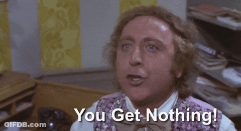 A Man Wearing A Purple Vest And Bow Tie Says You Get Nothing GIF