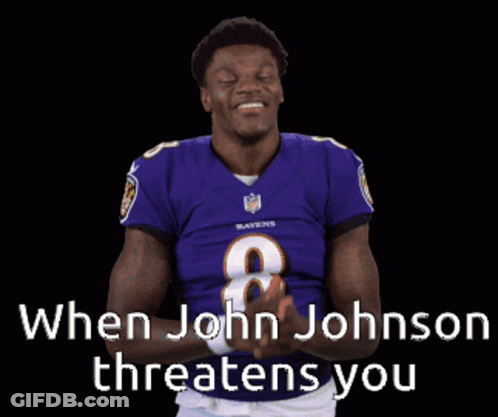 A Man Wearing A Ravens Jersey With The Number 8 GIF