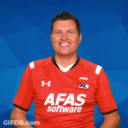 A Man Wearing A Red Afas Software Shirt GIF