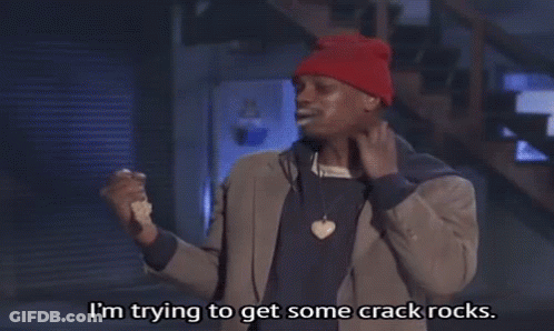 A Man Wearing A Red Beanie And A Jacket Says I 'M Trying To Get Some Crack Rocks GIF