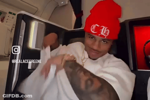 Man Wearing Red Beanie With CH GIF