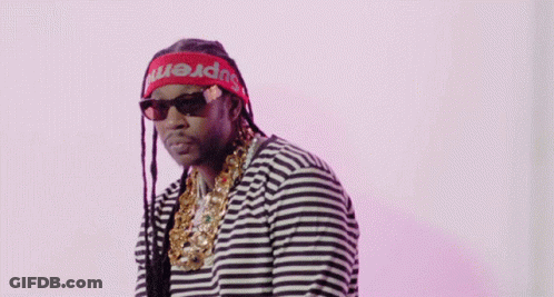 A Man Wearing A Red Headband That Says Supreme On It GIF
