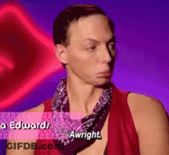 A Man Wearing A Red Shirt And A Bandana Says Awright GIF