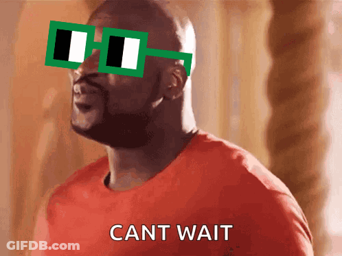 A Man Wearing A Red Shirt And Sunglasses Says Cant Wait GIF