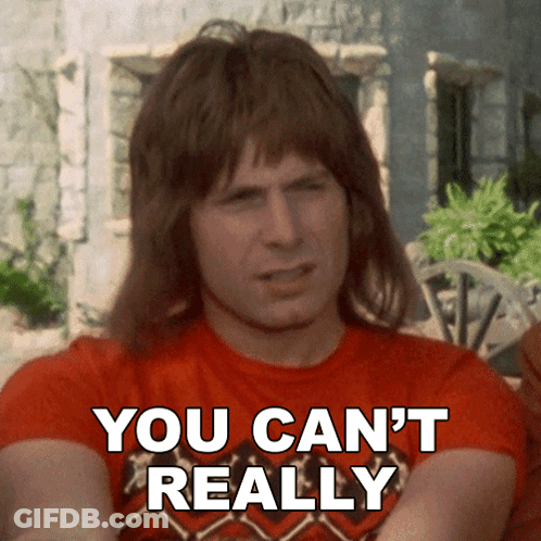 A Man Wearing A Red Shirt Says " You Can 'T Really " GIF