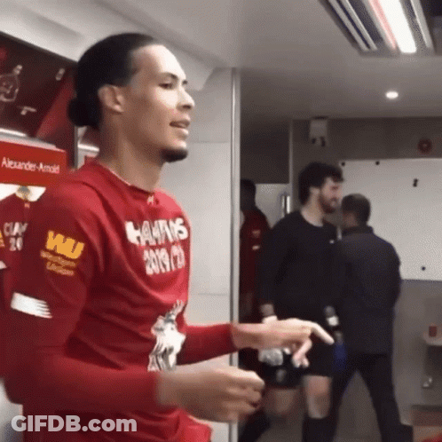 A Man Wearing A Red Shirt That Says ' Hams 2019 ' On It GIF