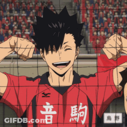 A Man Wearing A Red Shirt With Chinese Characters On It GIF