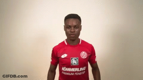 A Man Wearing A Red Shirt With Kommerling Premium Fenster On It GIF