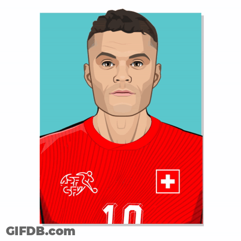 A Man Wearing A Red Shirt With The Number 10 On The Front GIF