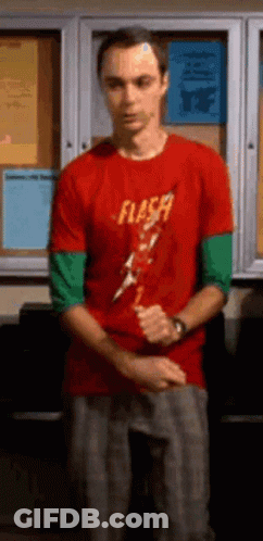 Man Wearing Red Flash Shirt GIF
