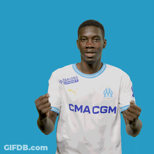 A Man Wearing A Shirt That Says Cma Cgm GIF