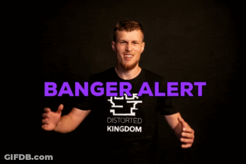 A Man Wearing A Shirt That Says Distorted Kingdom Is Screaming GIF