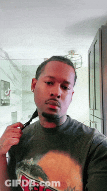 Man Wearing Metallica Shirt Taking Selfie GIF