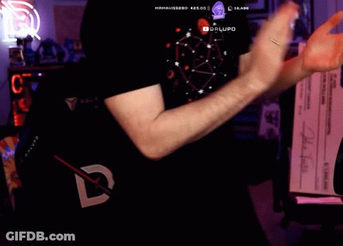 A Man Wearing A Shirt That Says Support A Creator On It GIF