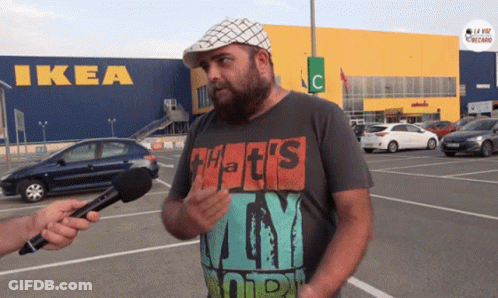 A Man Wearing A Shirt That Says That 'S My On It GIF
