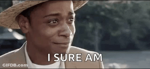 A Man Wearing A Straw Hat And A Suit Is Crying And Saying `` I Sure Am '' . GIF