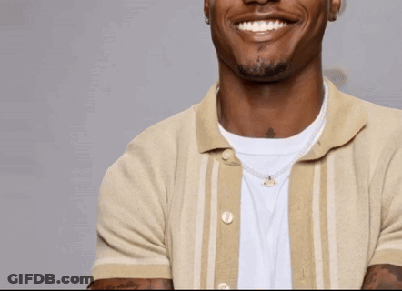 Man Smiling In Striped And White Shirt GIF