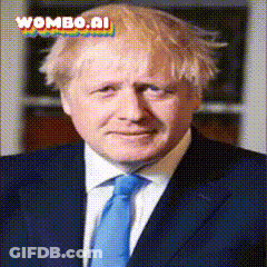A Man Wearing A Suit And Tie With The Word Wombo.ai On The Bottom GIF