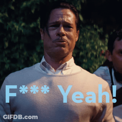 A Man Wearing A Sweater That Says Yeah On It GIF
