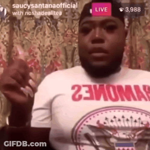 A Man Wearing A T-Shirt That Says 23Homas GIF