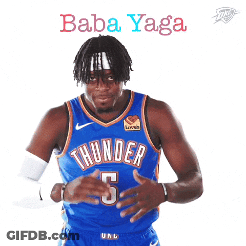 A Man Wearing A Thunder Jersey With The Number 5 GIF